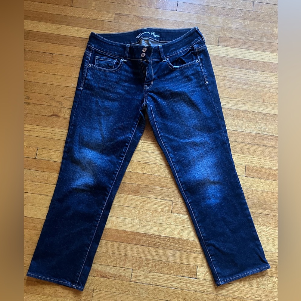 American Eagle Outfitters Deep Indigo Ankle Jeans